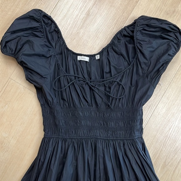 Doen Quinn Organic Cotton Poplin Maxi Dress black, SIZE LARGE - Picture 7 of 11